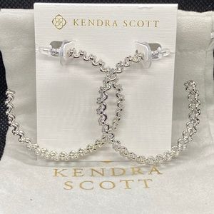 New Kendra Scott Silver Fallyn Hoop Earrings